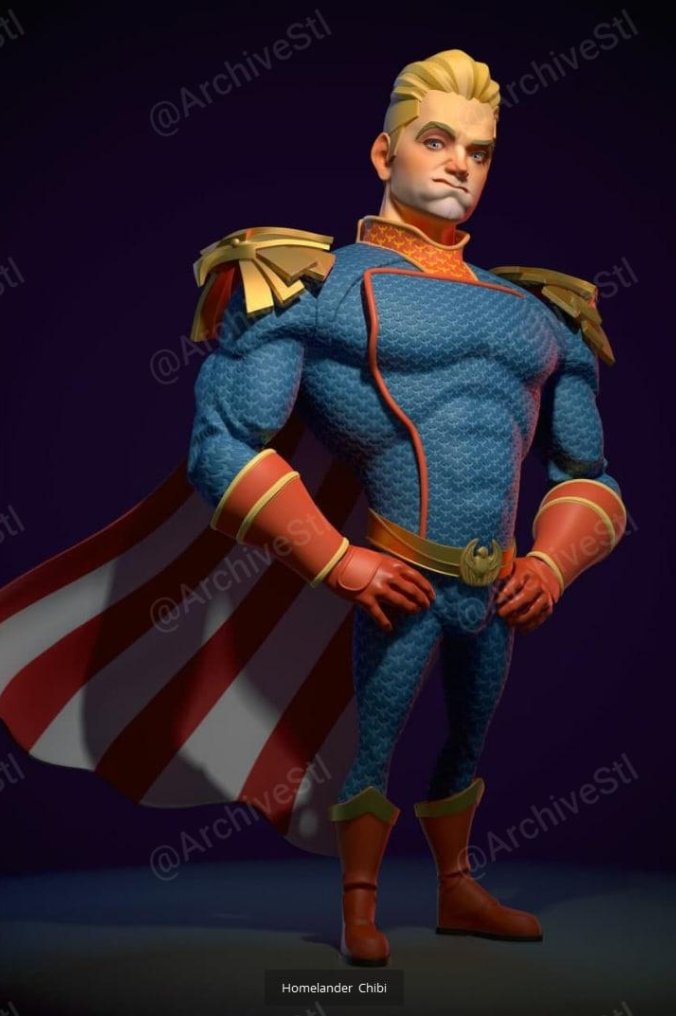 黑袍纠察队 祖国人 (Homelander) 3D打印图纸